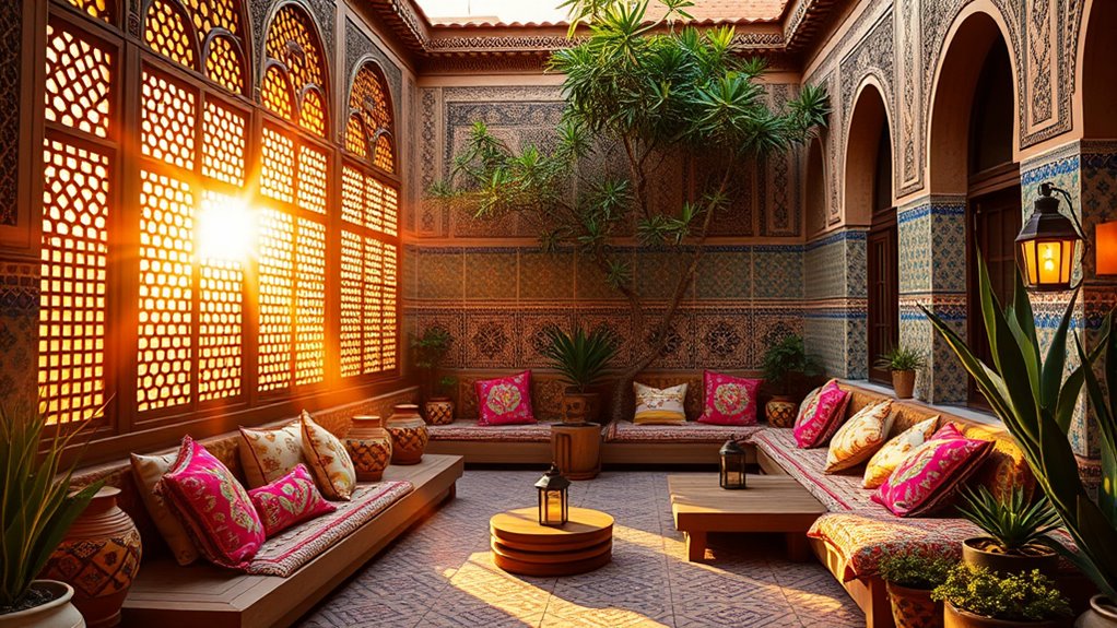 moroccan riad inspired seating