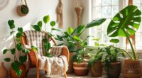 plants enhance boho interiors