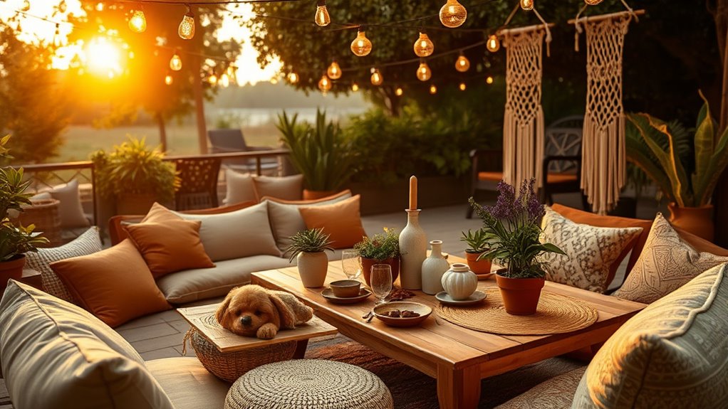 relaxed bohemian gathering