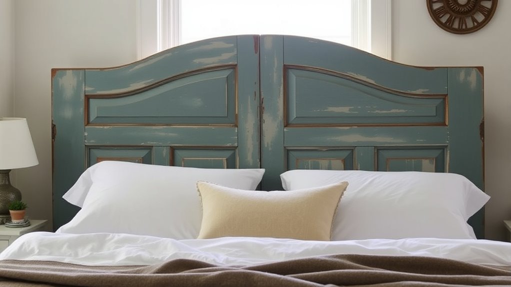 repurpose doors into headboards