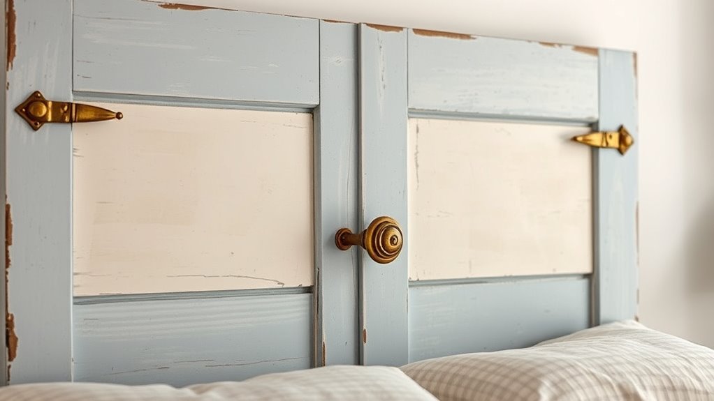 repurposing doors as headboards