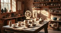setting up pottery studio