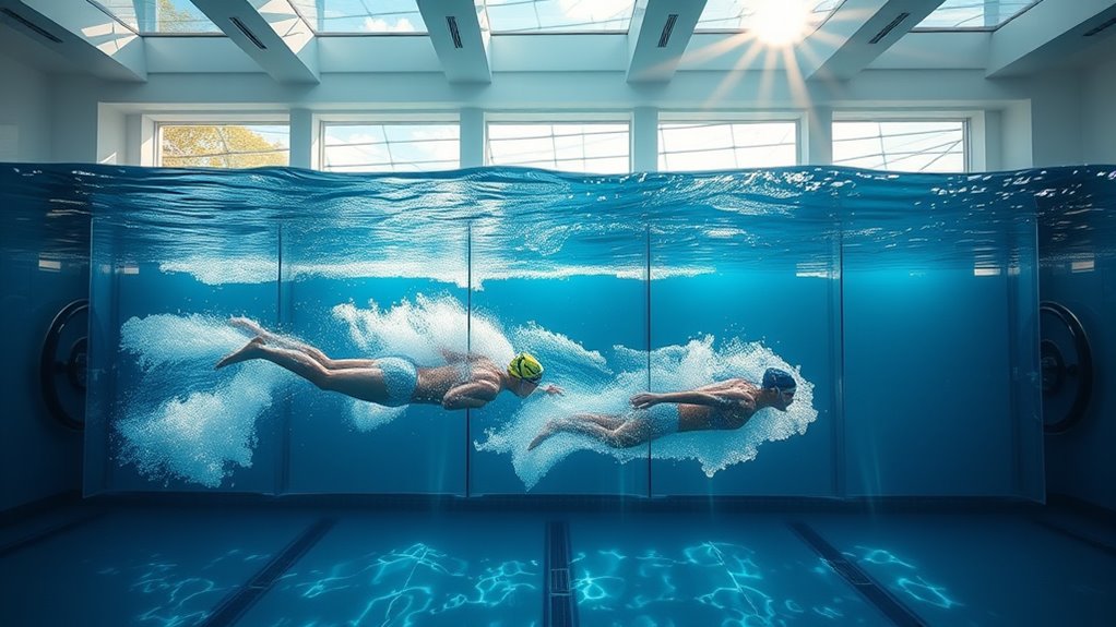 simulated swimming without movement