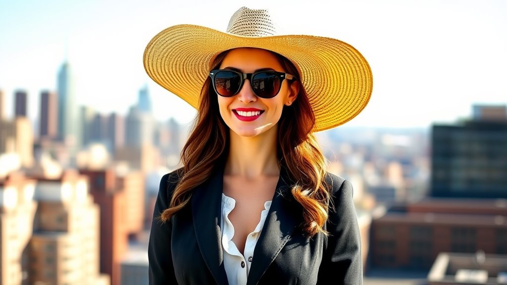 stylish confidence with wide brim hats