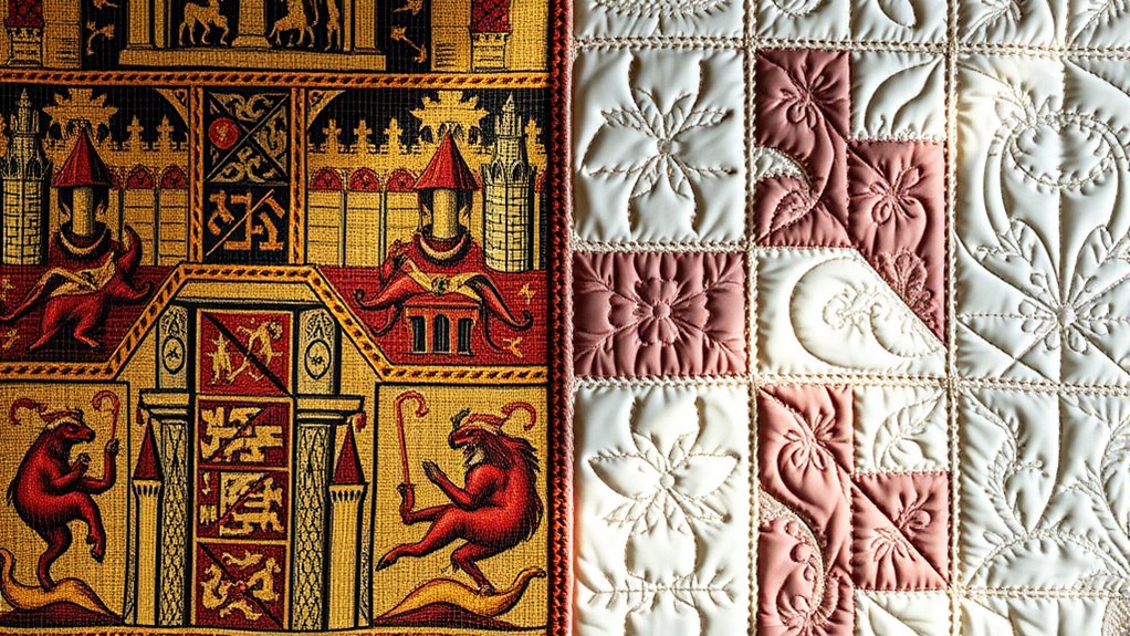 textile art with cultural storytelling