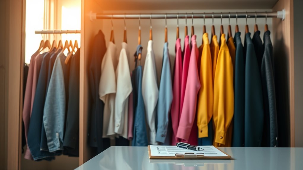 wardrobe organization and style assessment
