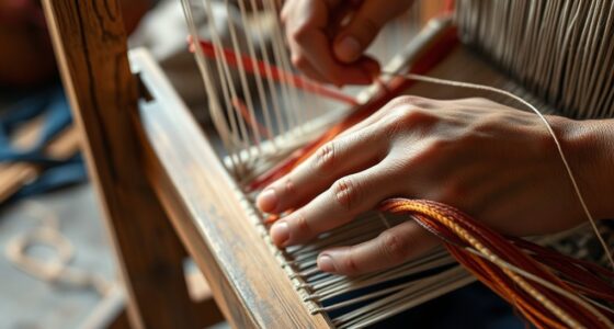 weaving on a loom