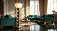 art deco living room lighting