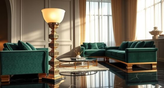 art deco living room lighting