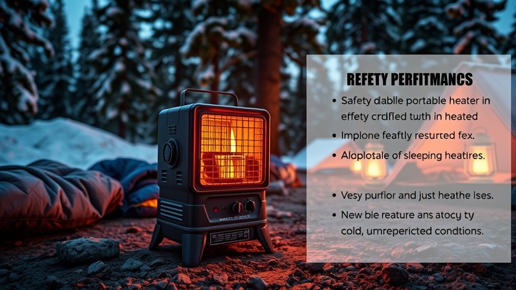 camping heater safety features