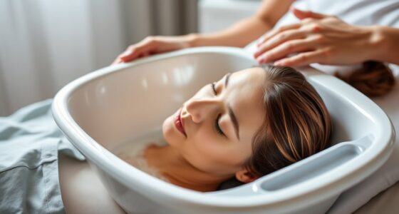 comfortable bedside hair wash