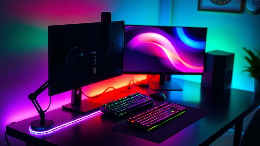 customizable streamer lighting setup