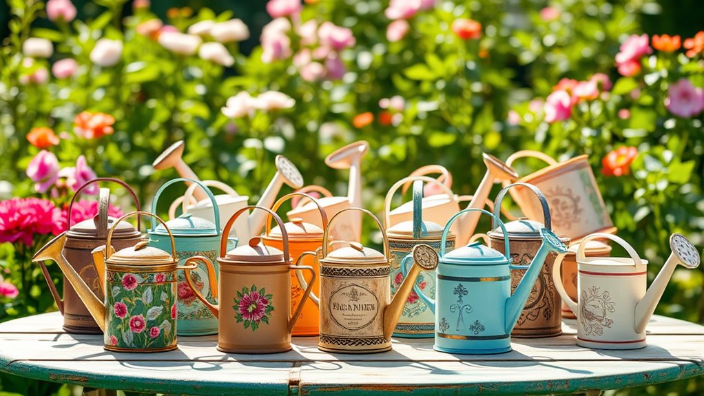 elegant garden watering cans