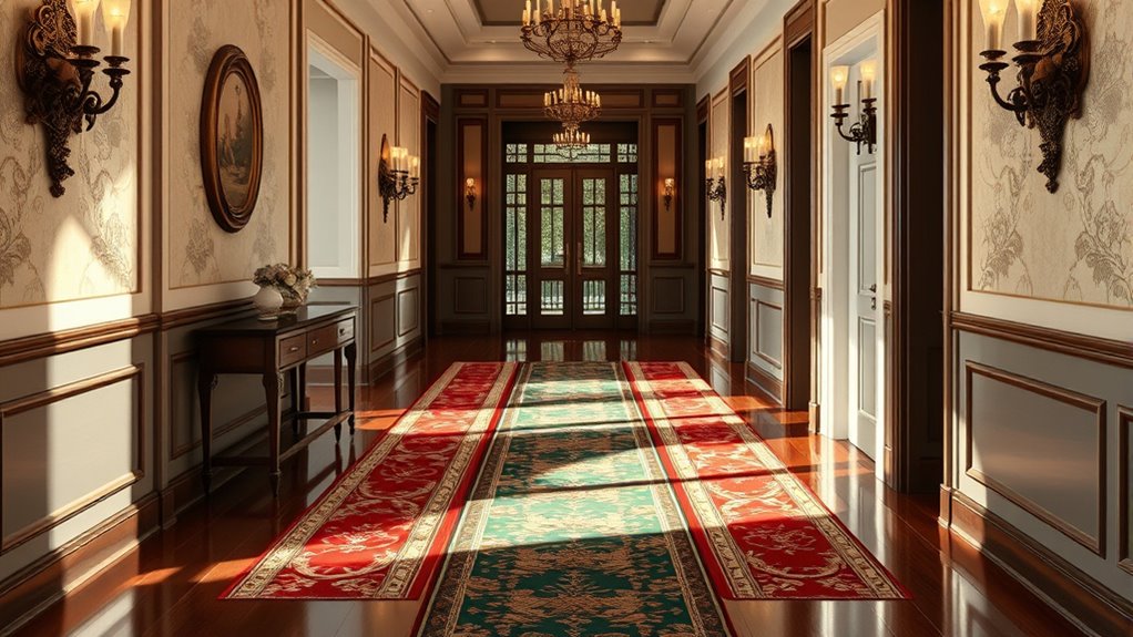 elegant palace hallway runners