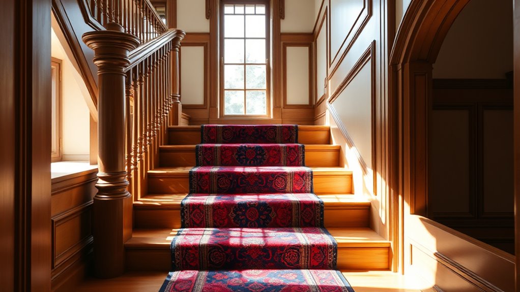 elegant silk staircase runners
