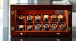 elegant wooden watch storage