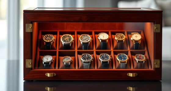 elegant wooden watch storage