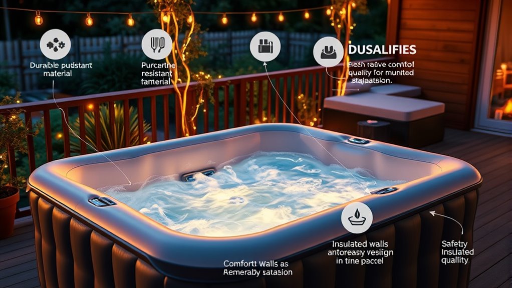 hot tub size features safety