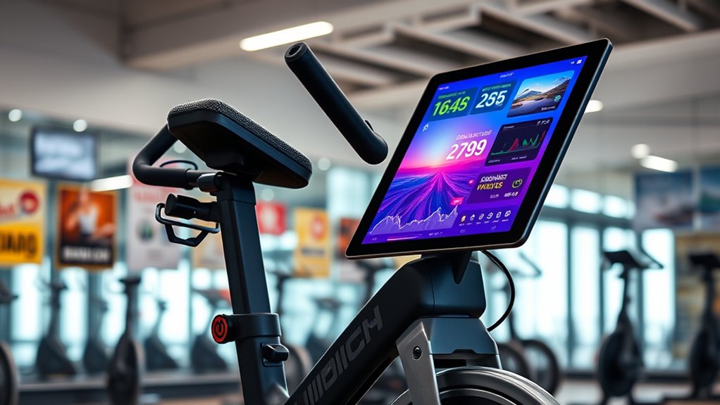 interactive screen exercise bikes