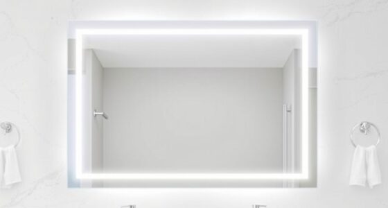 large sleek fogless mirrors