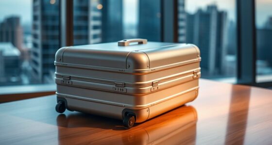 luxury aluminum carry on