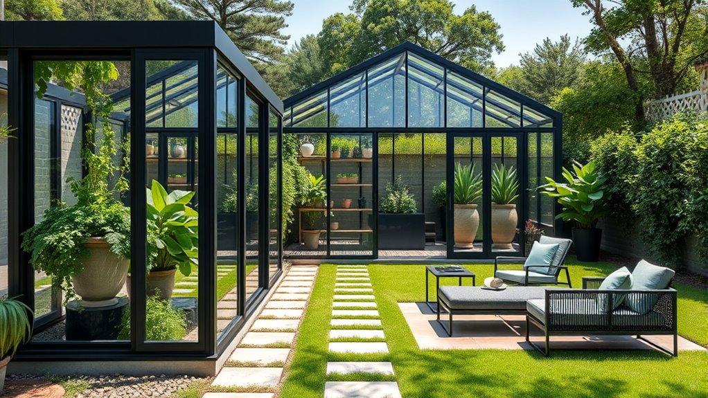 luxury backyard greenhouse kits