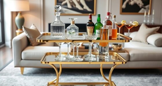 luxury bar cart selections