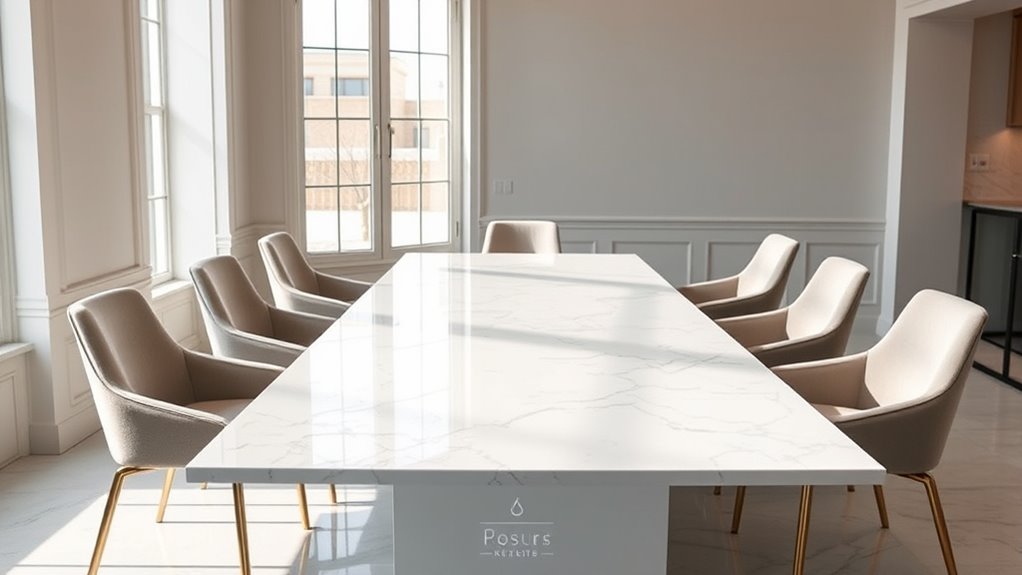 luxury contemporary marble dining