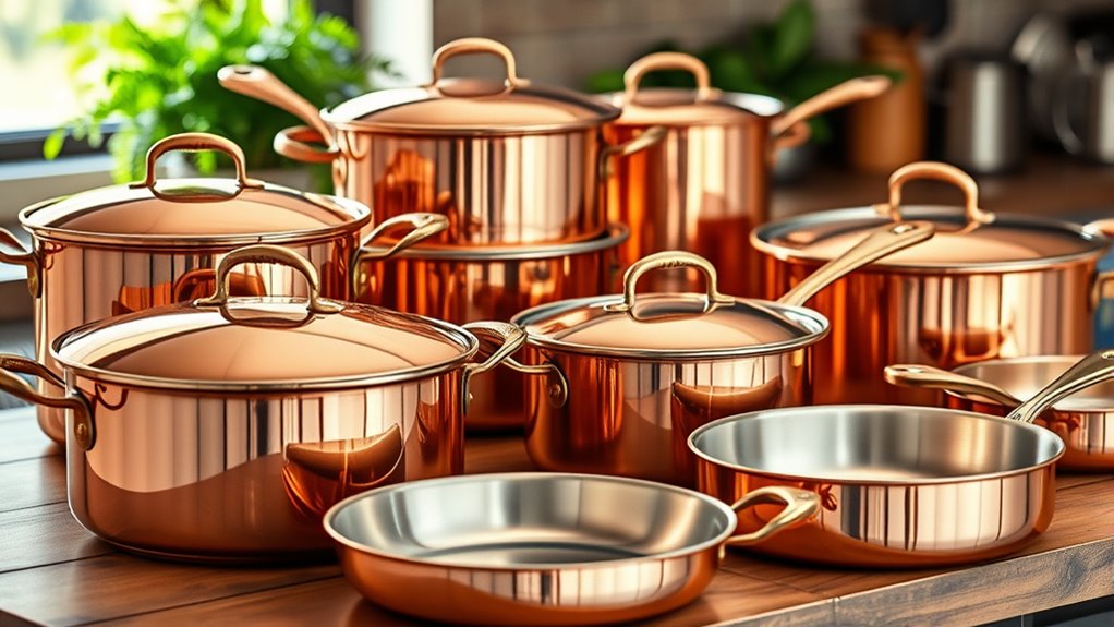 luxury copper cookware collections