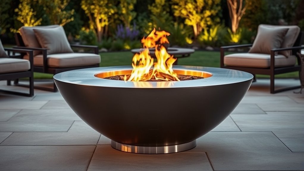 luxury durable stainless steel fire pits