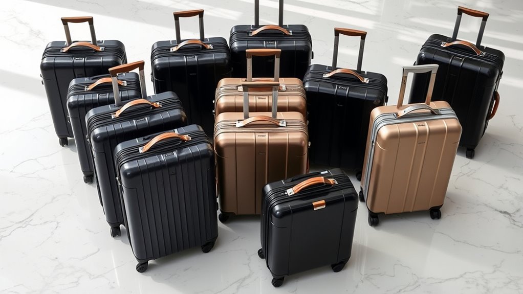 luxury durable travel luggage