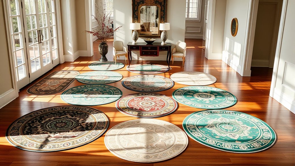 luxury foyer round rugs