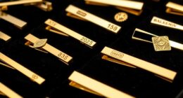 luxury gold tie clips