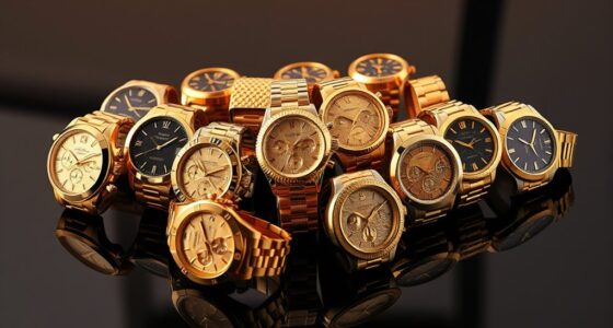luxury gold tone timepieces