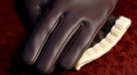 luxury leather cashmere gloves