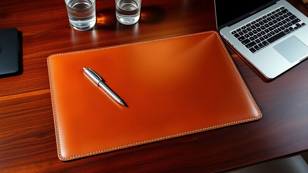 luxury leather desk mats