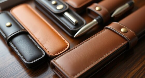 luxury leather pen cases