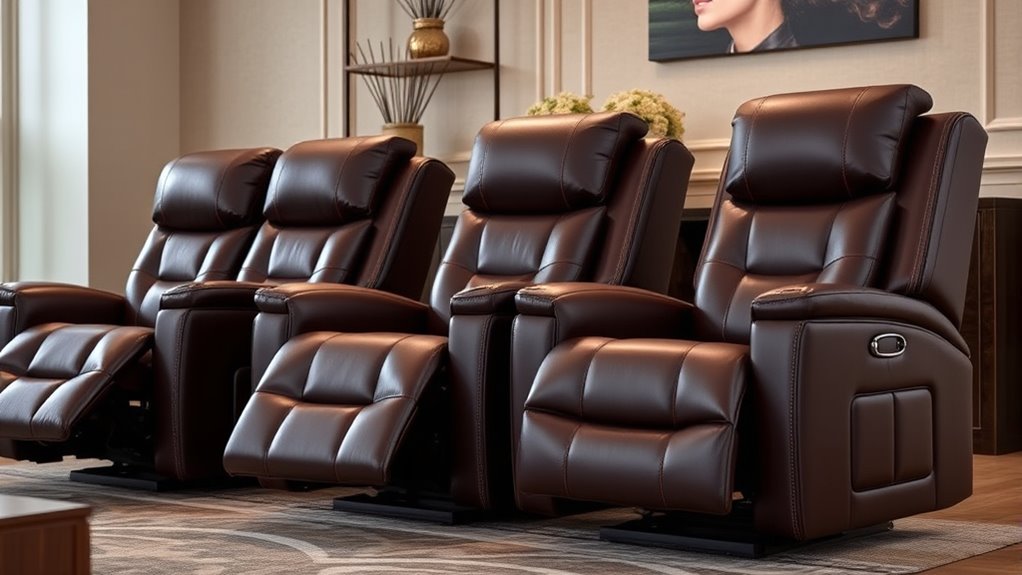 luxury leather recliner selection