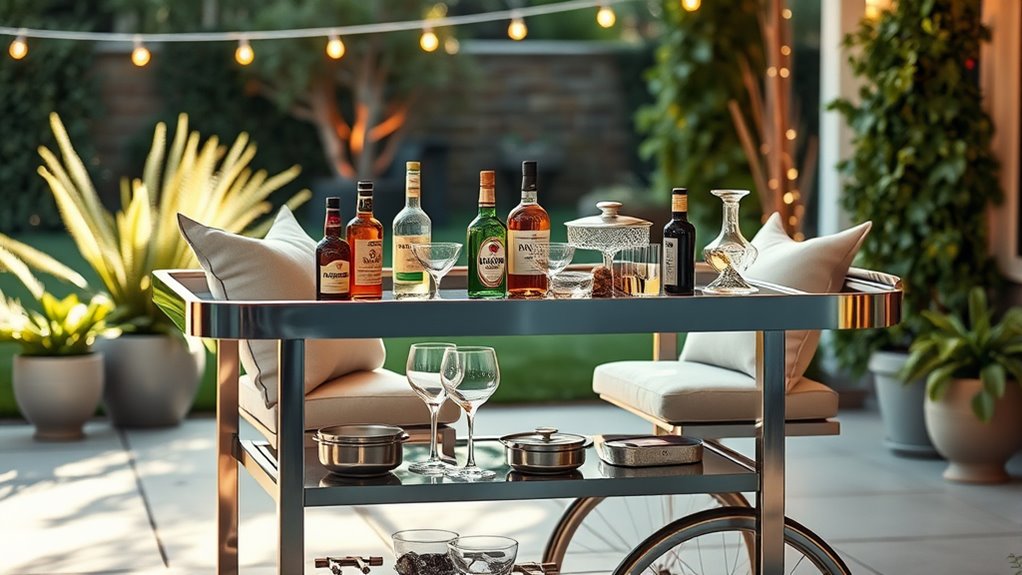 luxury outdoor bar carts