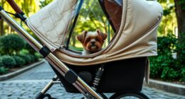 luxury pet stroller suspension