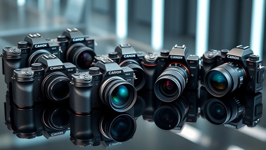 luxury professional camera selection