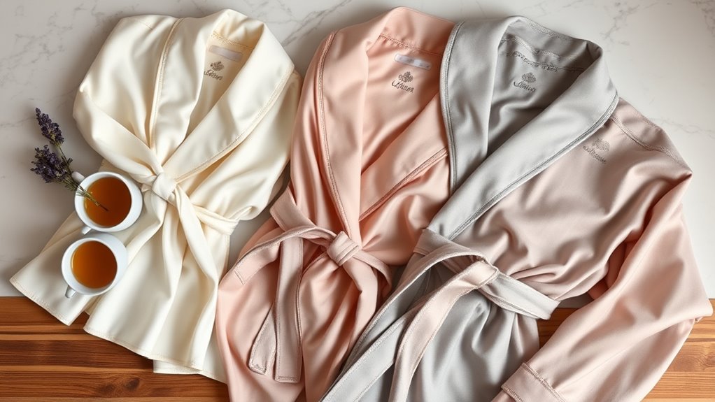 luxury spa bathrobe selection