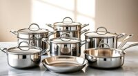 luxury stainless steel cookware