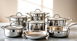 luxury stainless steel cookware