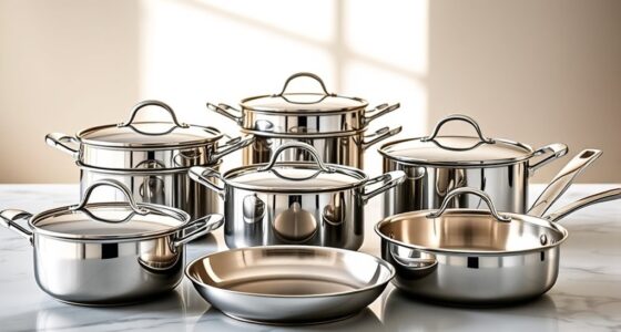 luxury stainless steel cookware