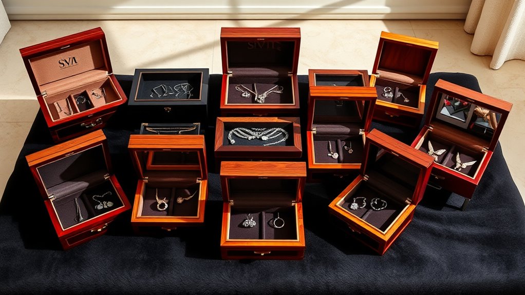luxury wooden jewelry storage