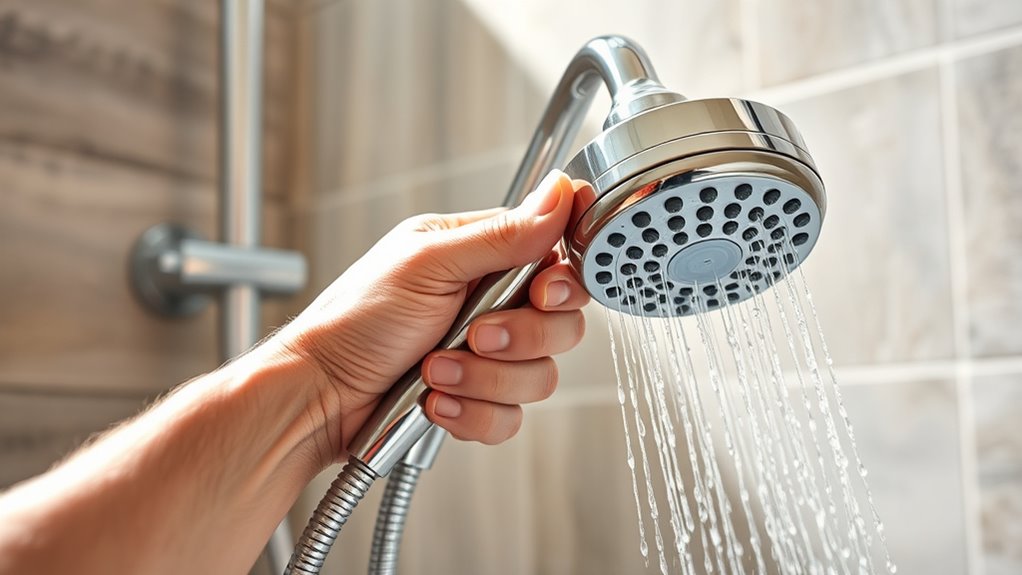 senior friendly handheld shower features
