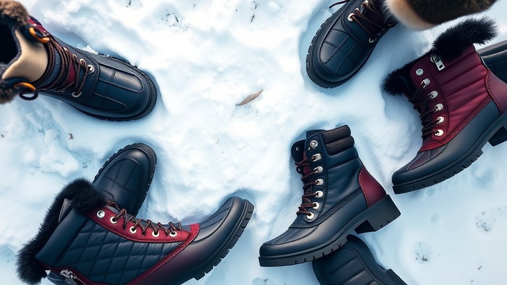 stylish and warm snow boots