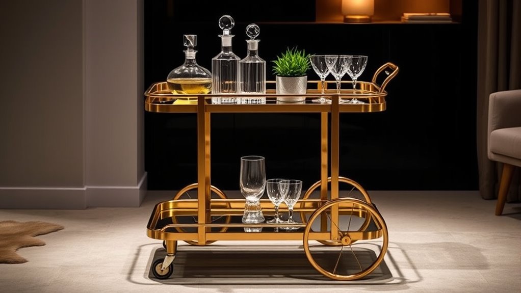 stylish mobile bar carts