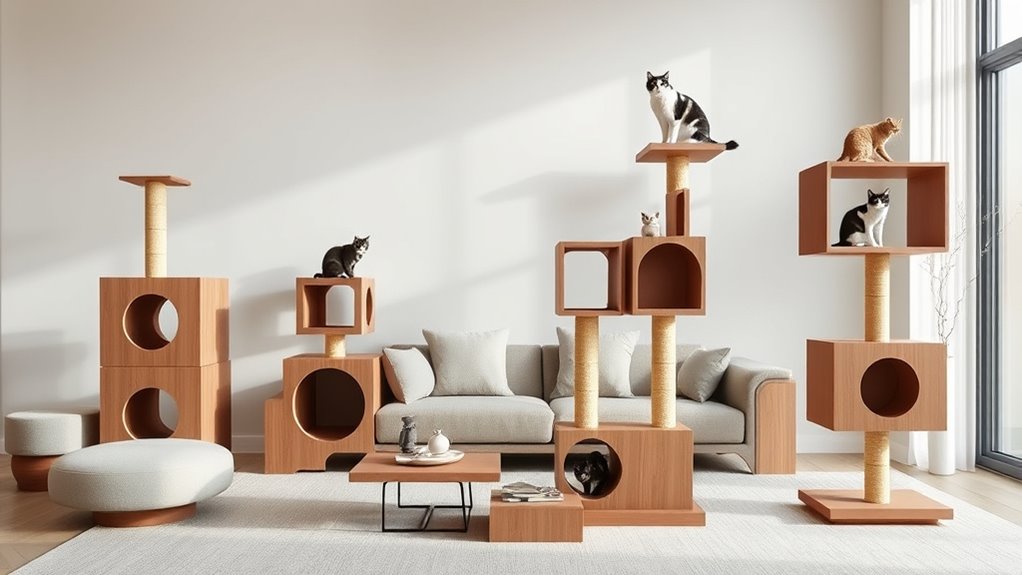 stylish modern cat trees